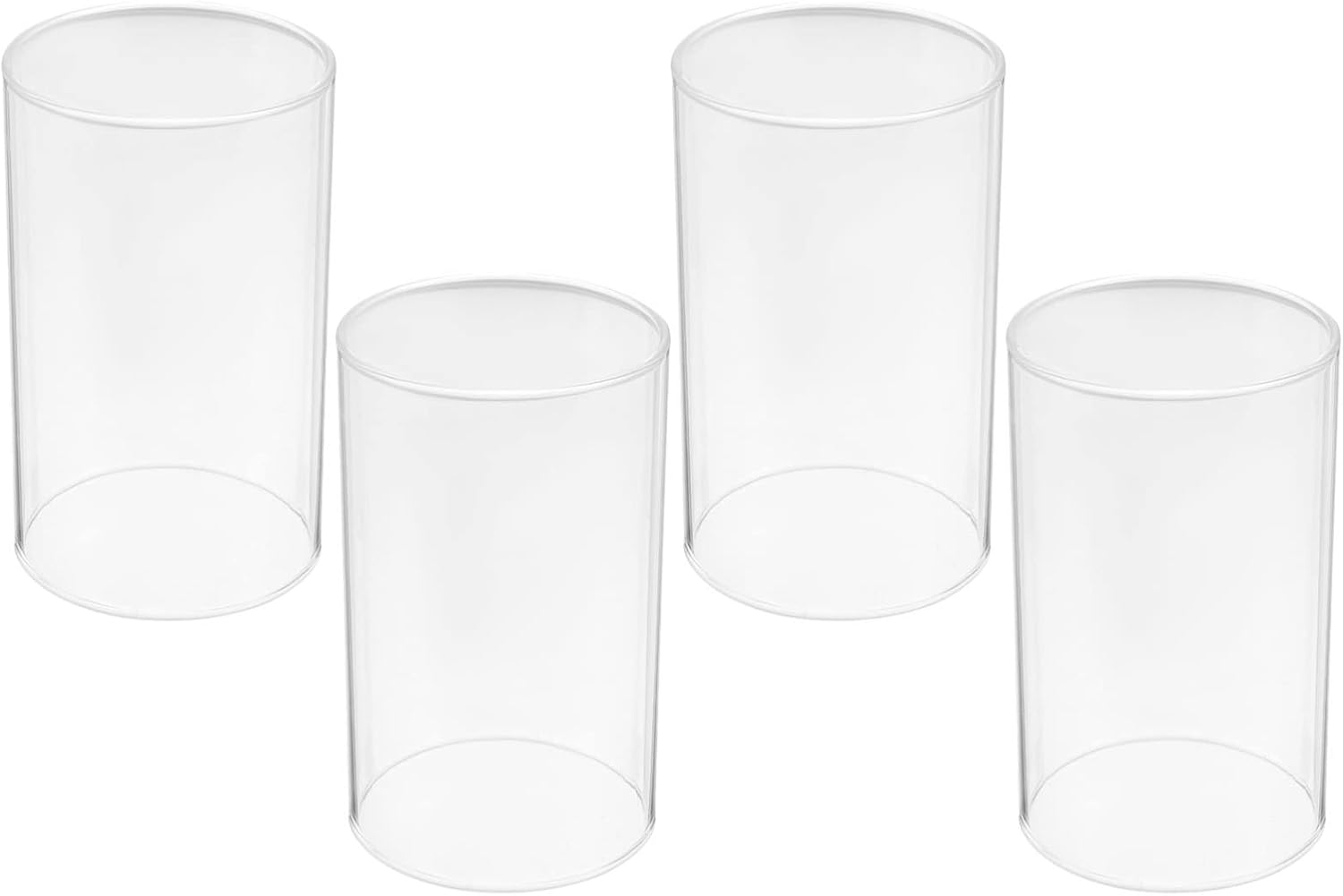 4pc Glass Candle Shade hurricane resistant
