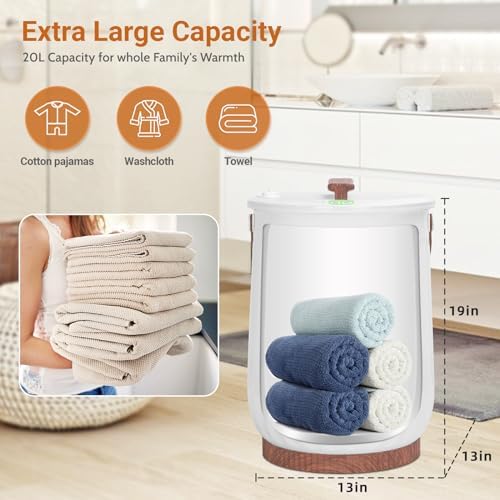 Asuka Luxury Towel Warmer Heated Towel Bucket with LED Display