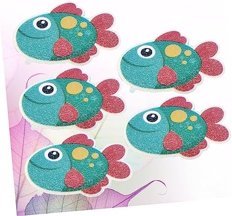 Ensure safe fun with 5Pcs Cartoon Fish Non Slip bathtub stickers