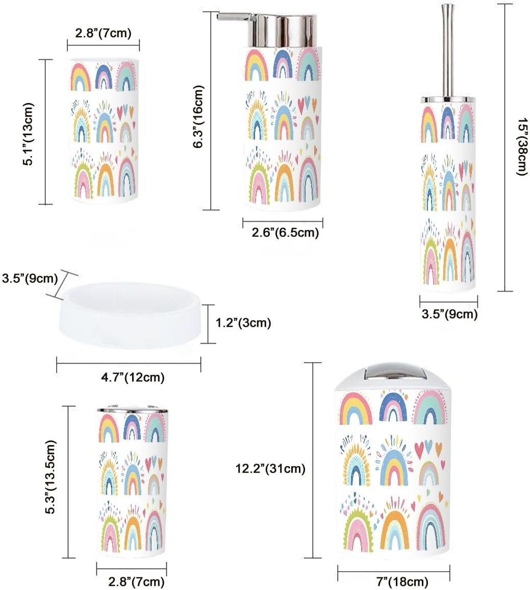 TRANQDEHOM Boho Cartoon bathroom accessory set