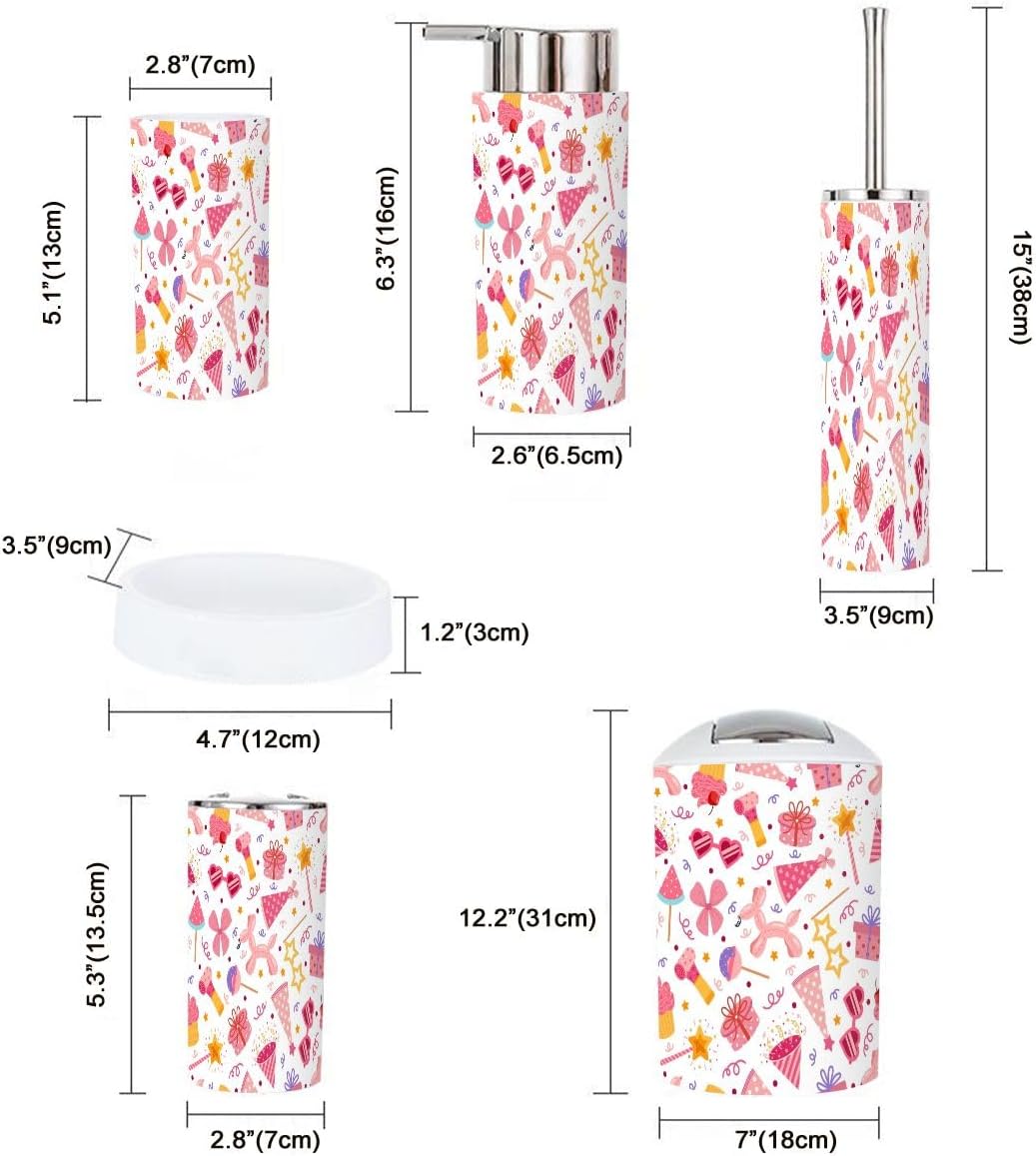 Sturdy 6-Piece Bathroom Accessories Set