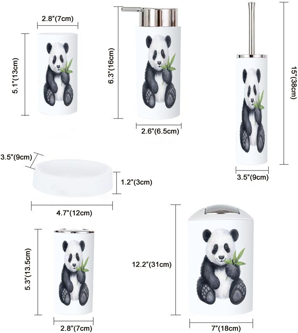 6-Piece Bathroom Accessory Set Sturdy Durable Easy to Clean