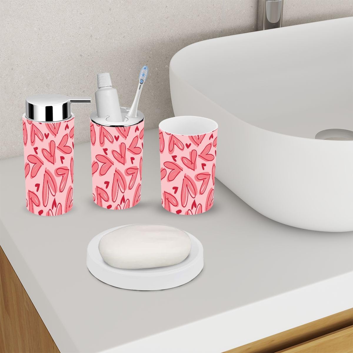 Sturious 6-Piece Bathroom Accessory Set for Girls