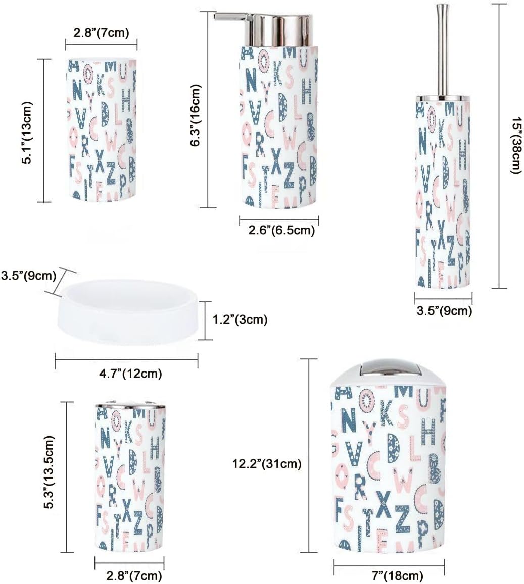 Cute 6-Piece Bathroom Set for Home Use