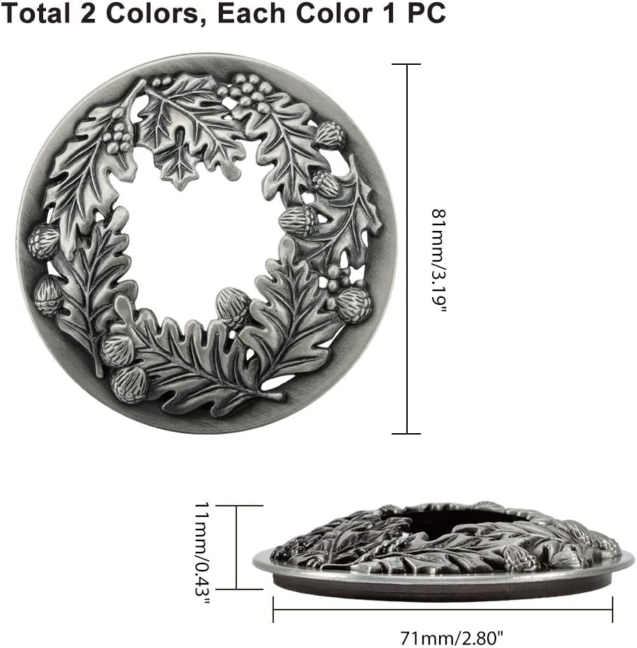 PH PandaHall 2 Pack Jar Candle Topper - Antique Bronze Silver