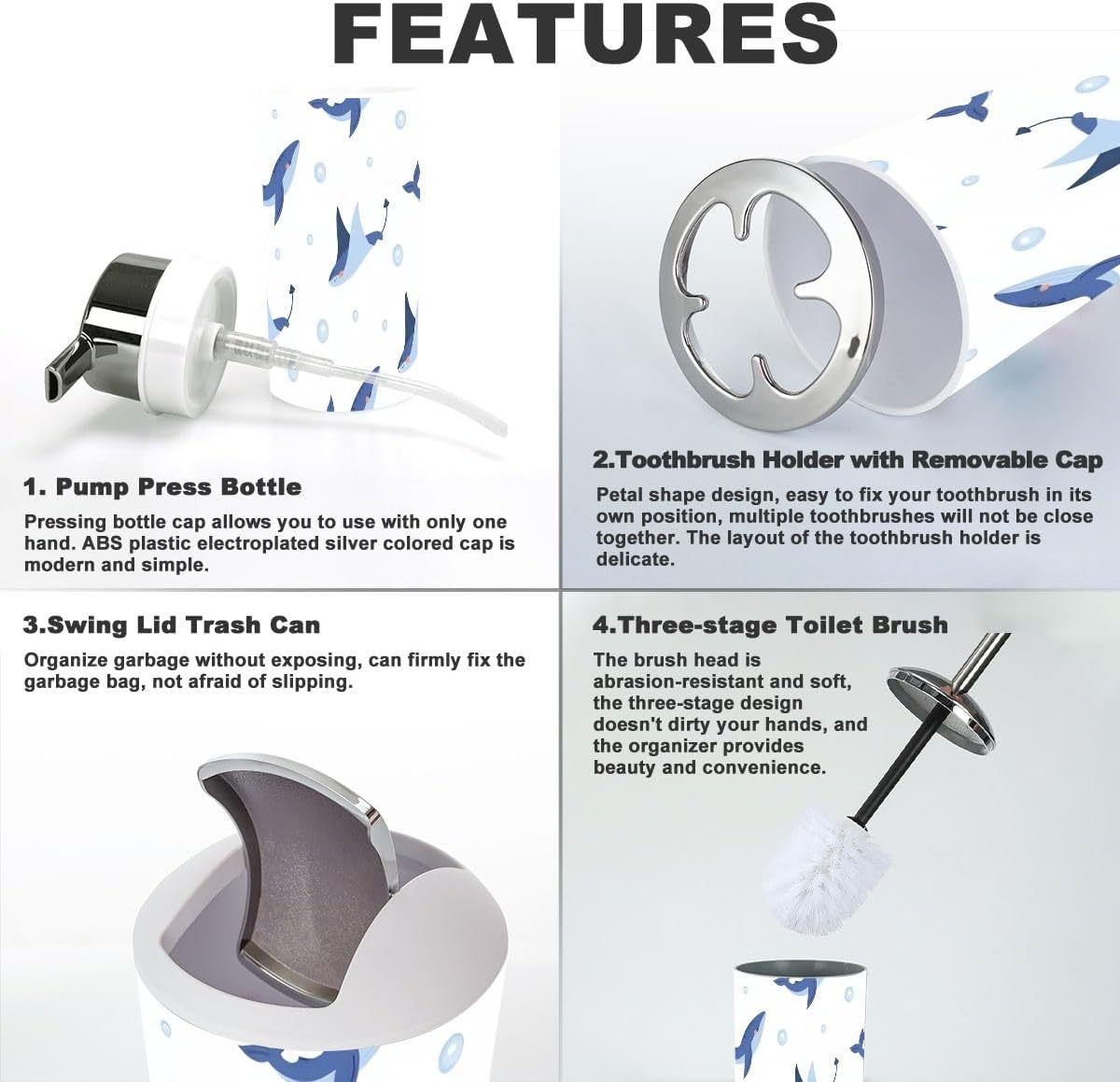 Cute Marine-Themed Bathroom Accessories for Kids