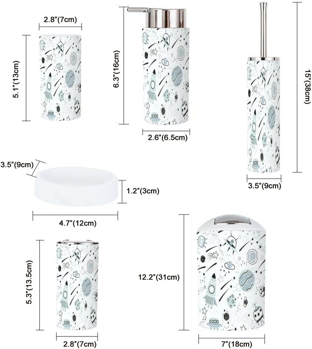 6-Piece Bathroom Accessory Set for Daily Beauty Care