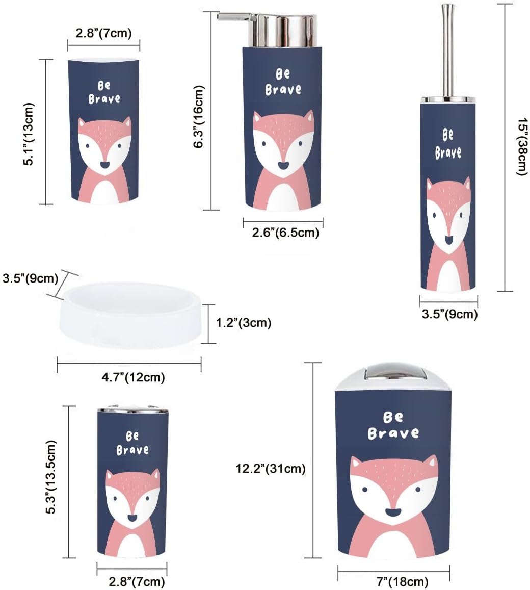 Durable Six-Piece Organized Bathroom Set for Kids and Babies