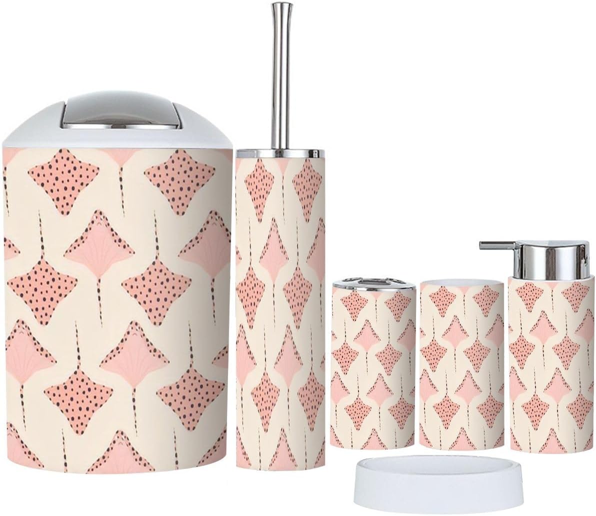 XNGJEMVWXO Bathroom Accessory Set Must Haves Funny Stingray Design 6 Piece Set
