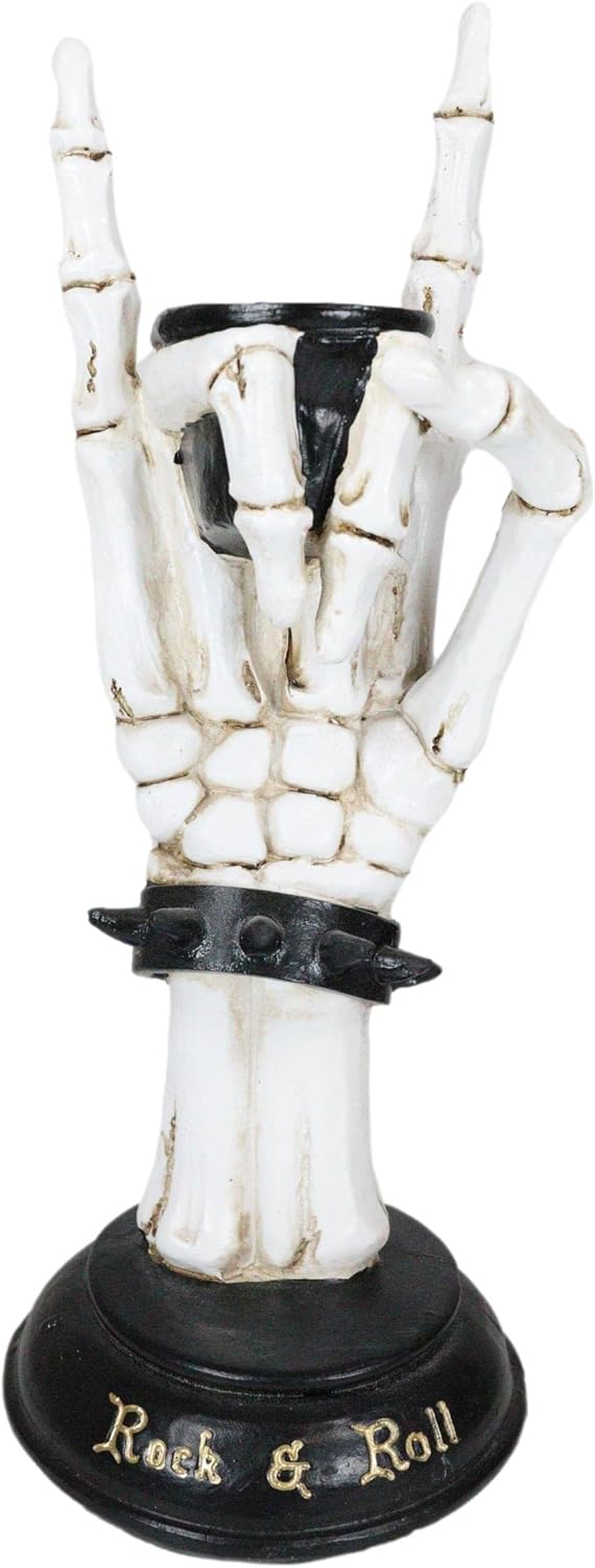 Artistic Statement Skeleton Rock Bracelet Polyresin Rock and Roll sculpture