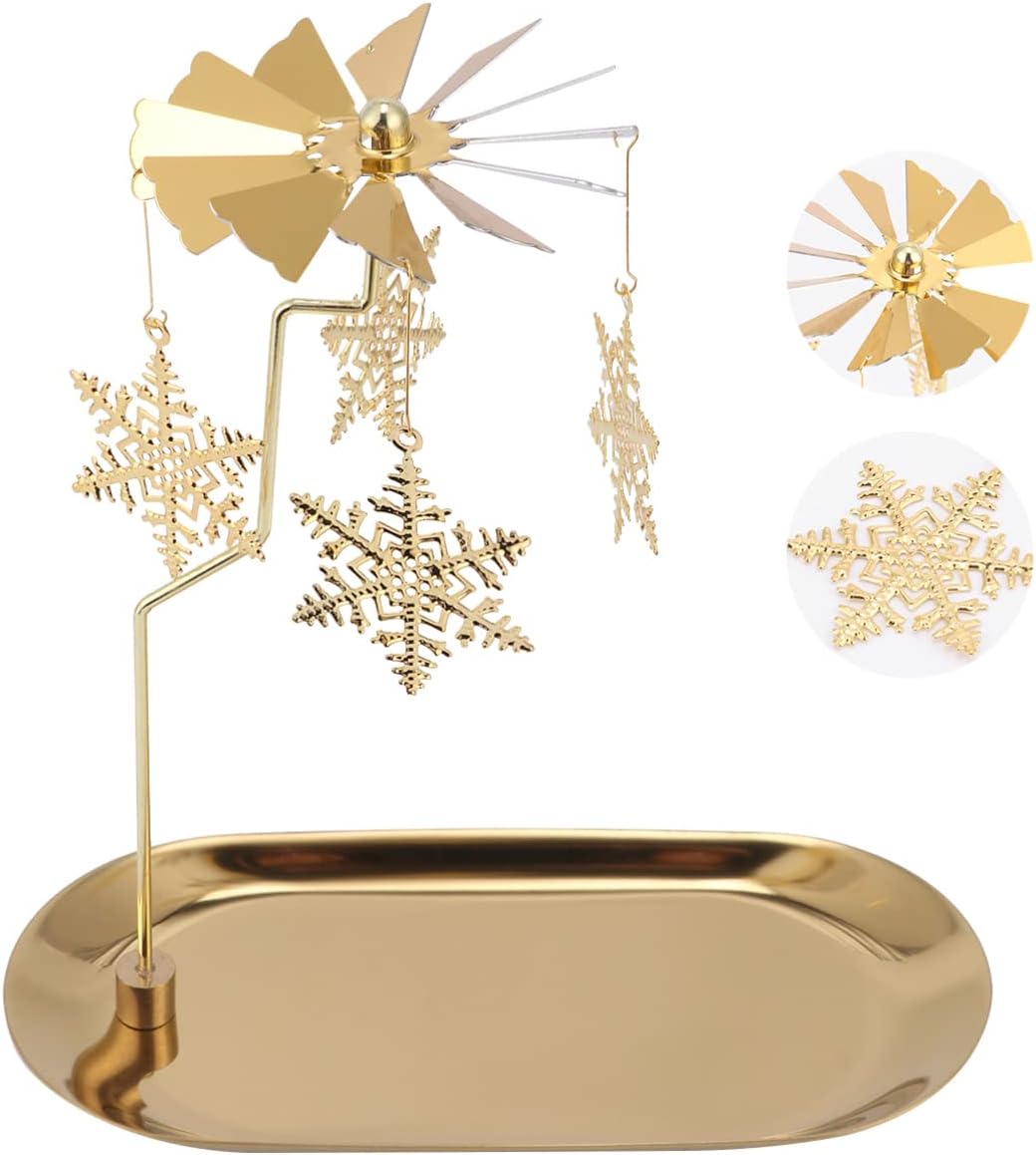 Garneck Rotating Snowflake Candlestick Holder