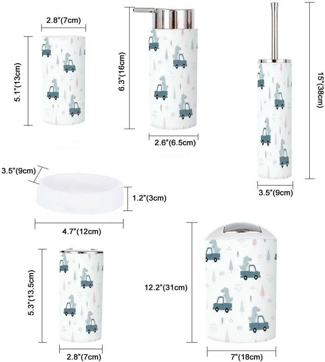 6-Piece Boho Bath Accessories Set