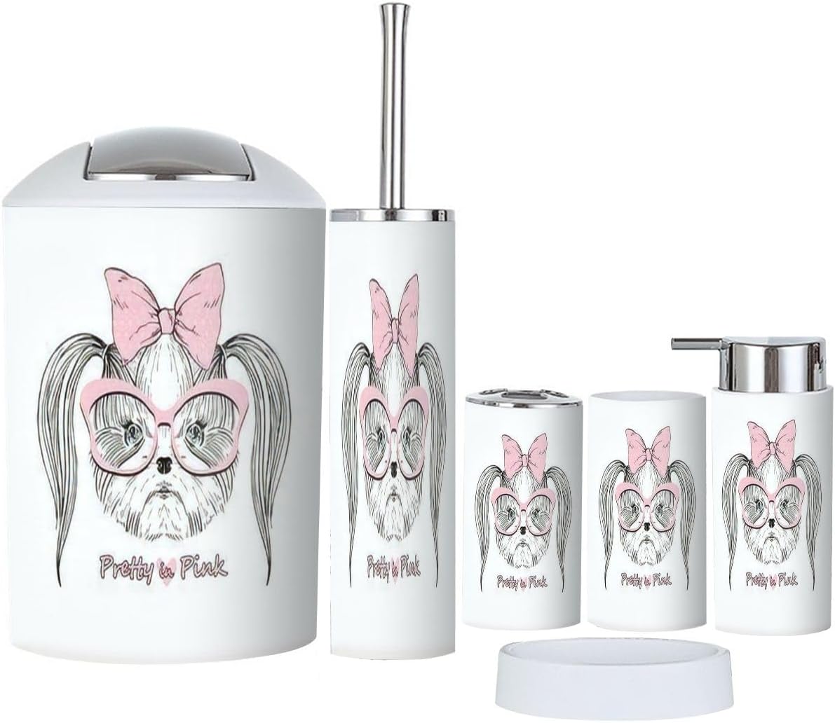 Bright Stylish Organize Your Bathroom - Set of 6