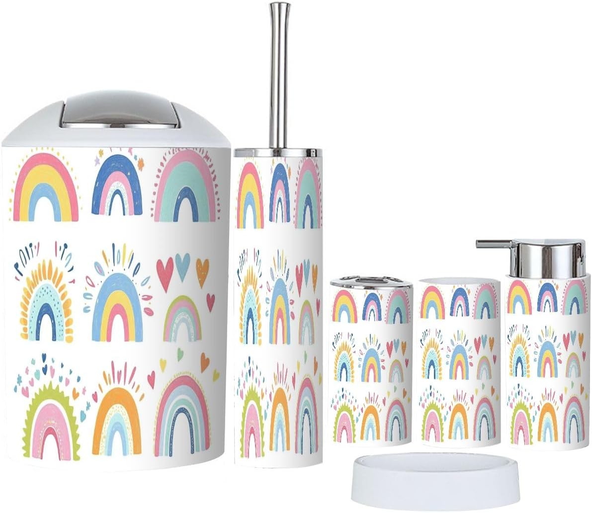 TRANQDEHOM Boho Cartoon bathroom accessory set