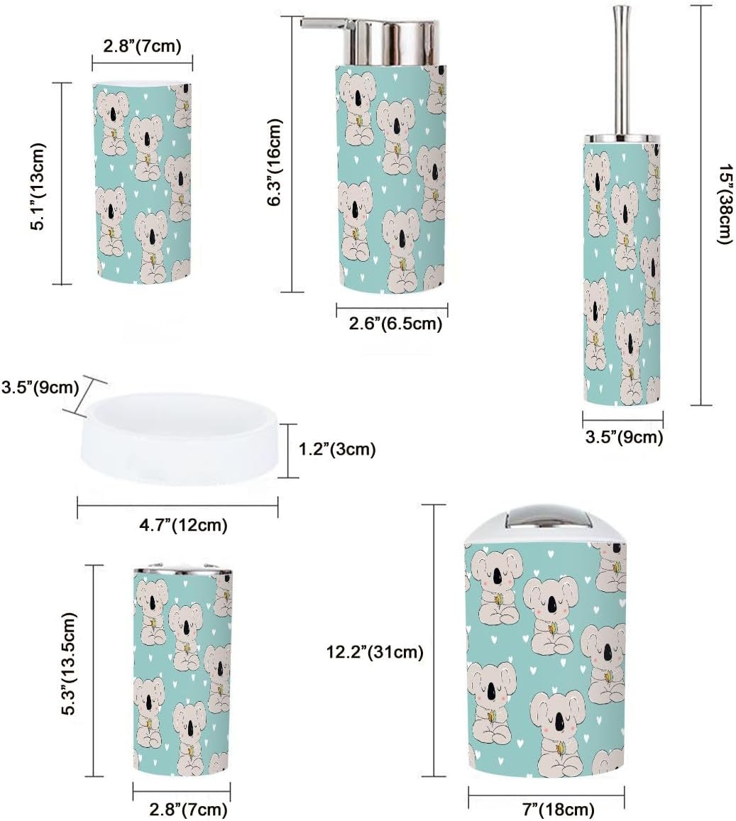 XNGJEMVWXO - Cute Koala Bathroom Accessories Set