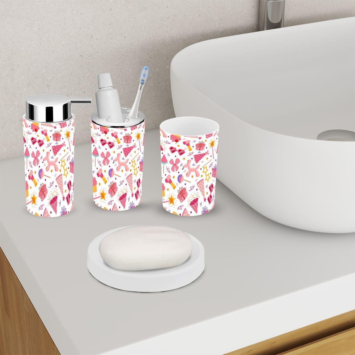 Sturdy 6-Piece Bathroom Accessories Set