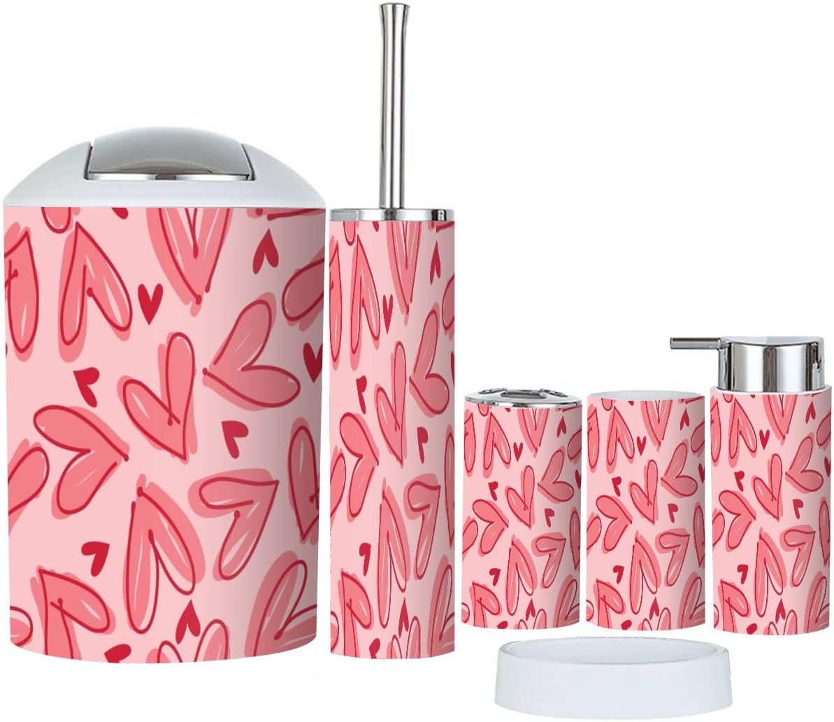 Sturious 6-Piece Bathroom Accessory Set for Girls