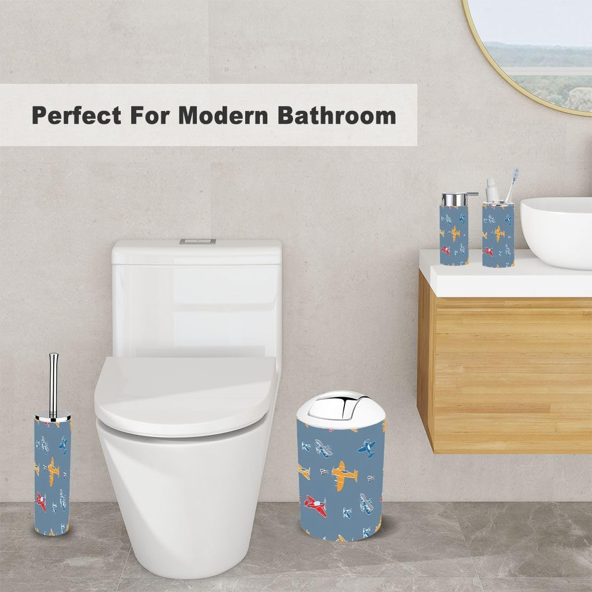 Funny Electric Airplane Toothbrush Set for Home Travel More