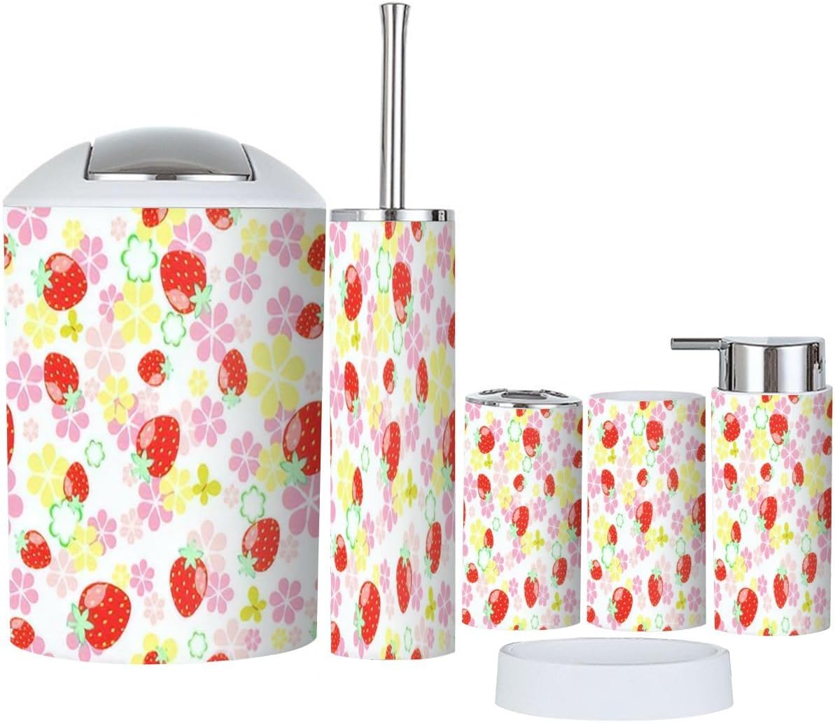 Stylish 6-Piece Bathroom Accessory Set for Girls