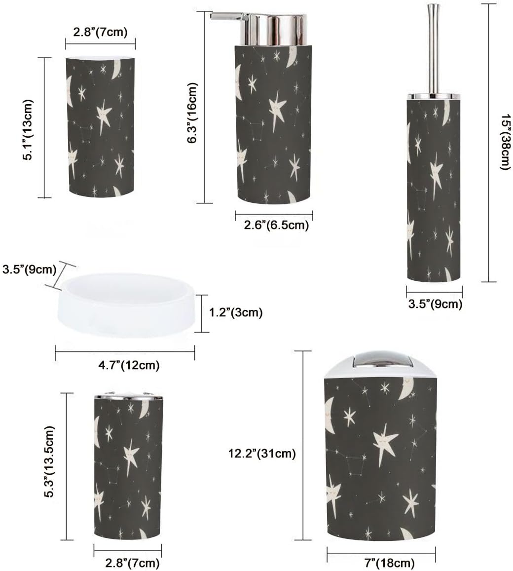 Space Sun Moon Kids Bathroom Set