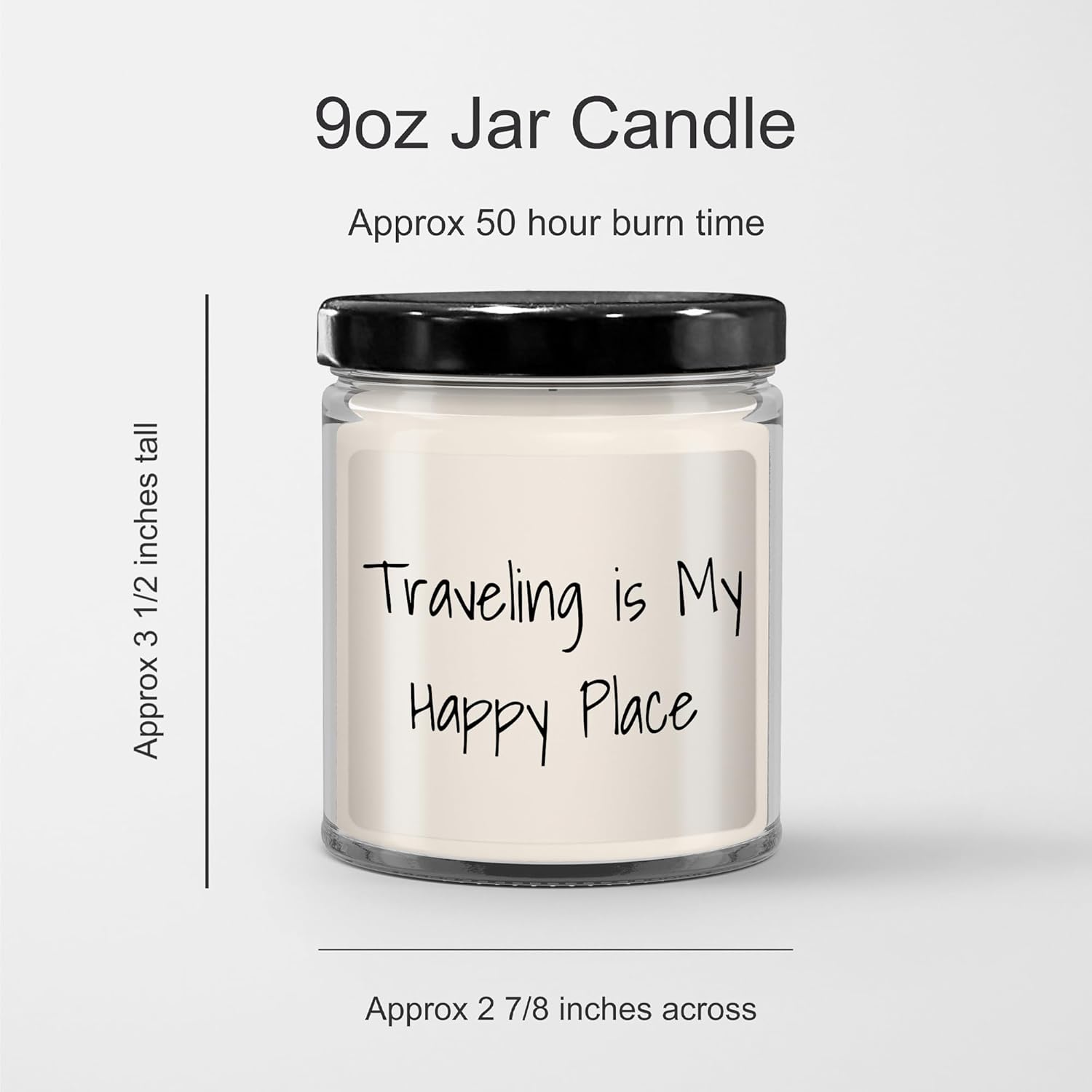 9oz Vanilla Soy Candle with Traveling Quotes for Dads Day