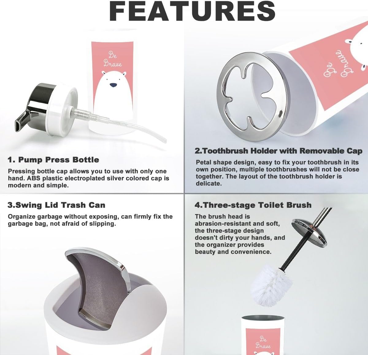 Everything You Need for Your Nursery Bathroom Set of 6