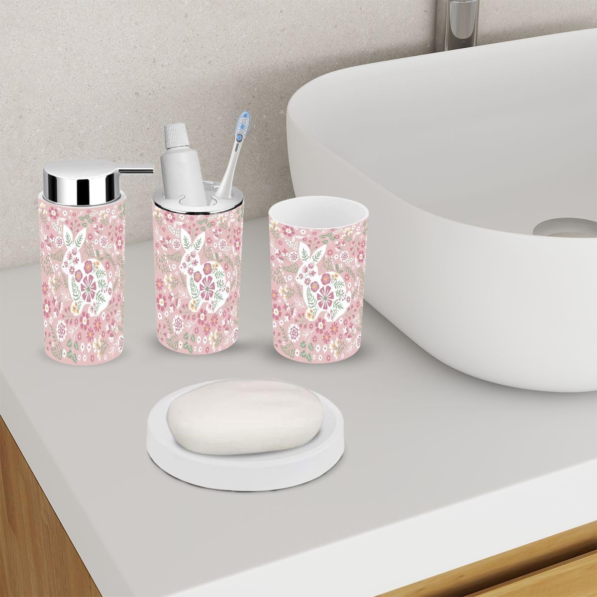 Kids Collection Bathroom Accessory Set 6 Piece Cute