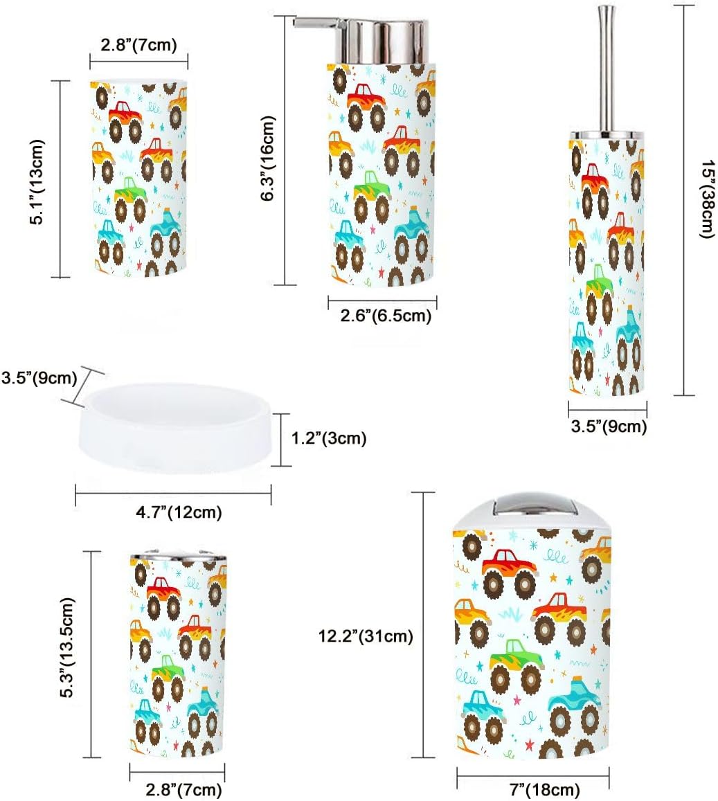 Boho Bathroom Accessory Set 6 Piece 1