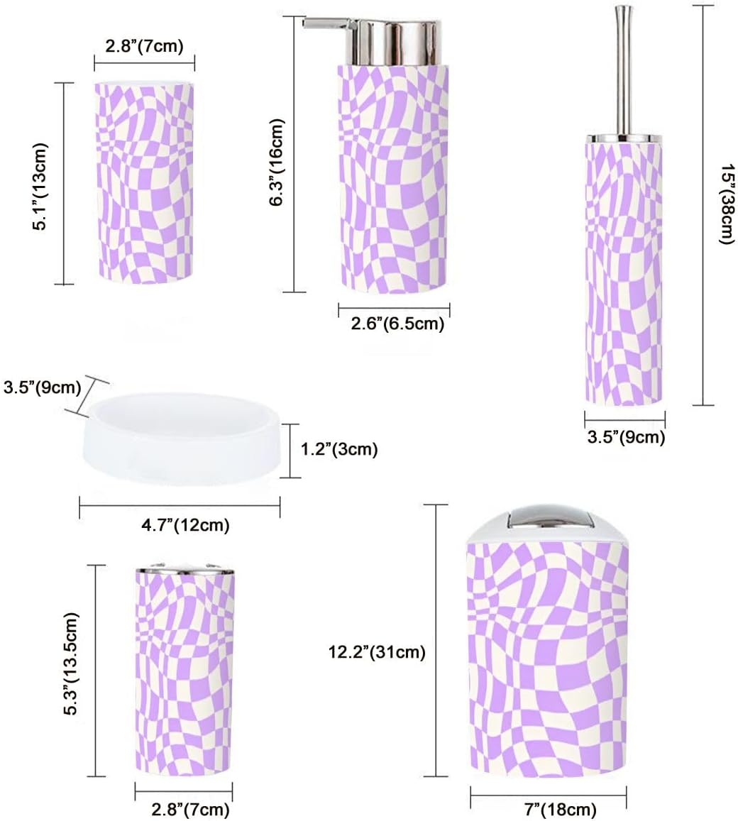 Style Simplicity - XNGJEMVWXO 6-Piece Bathroom Accessory Set