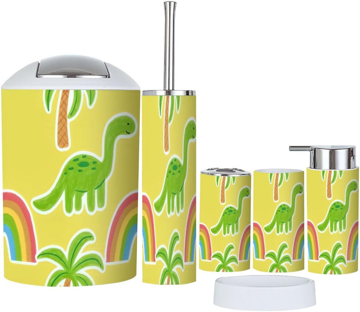 Bathroom Accessory Set - 6-Piece Tidy Organizer with Durable Design