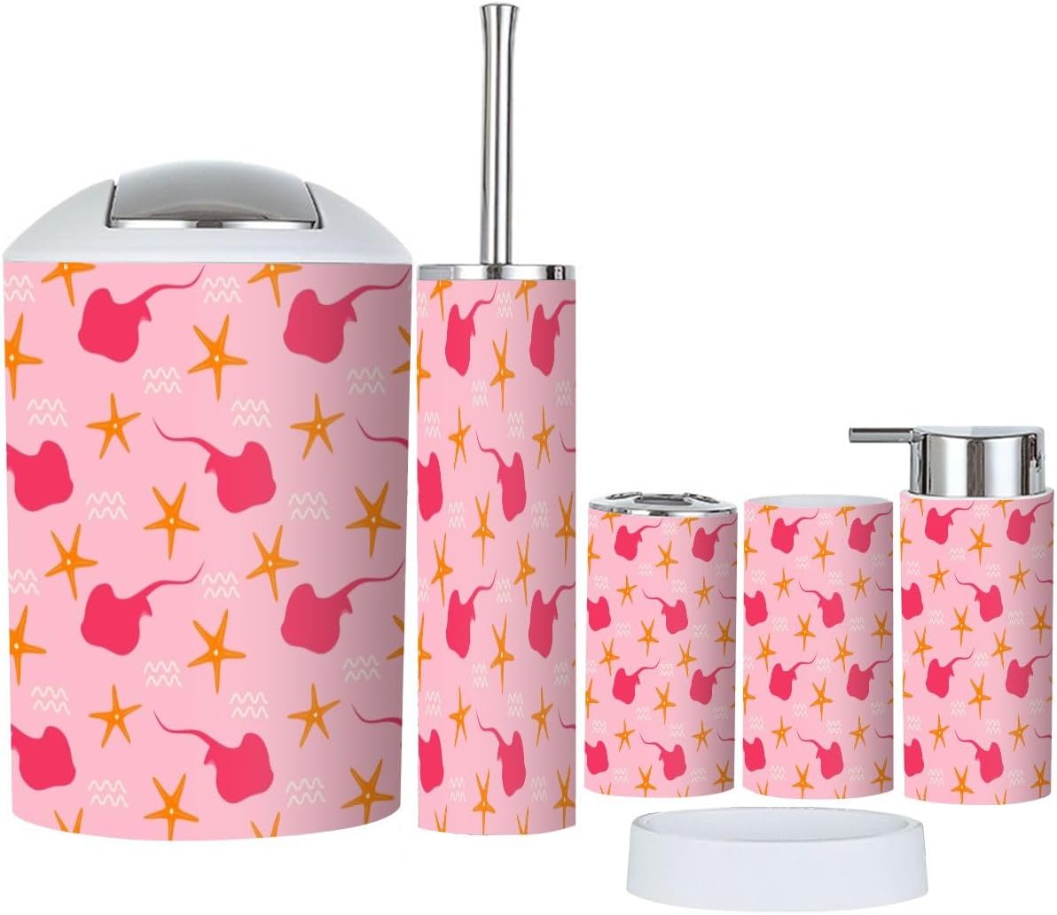 Stylish 6-Piece Bathroom Accessory Set with Innovative Design