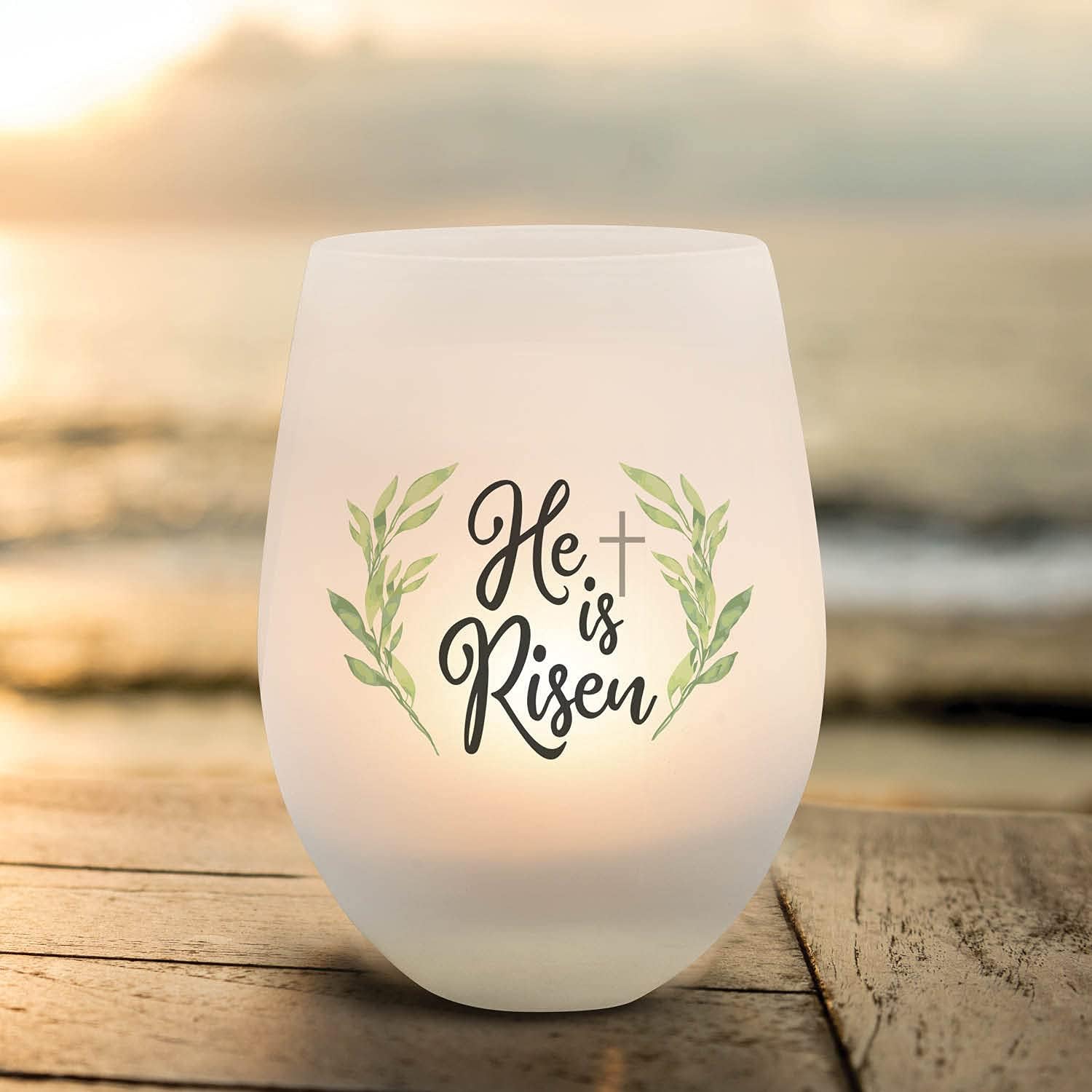 Personalized Cross Votive Holder