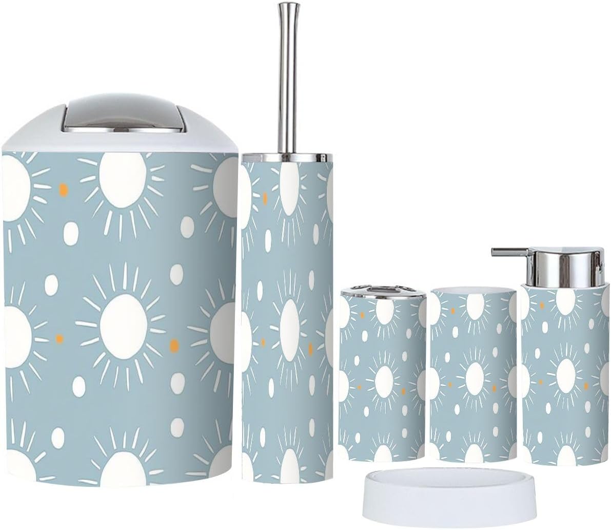 Bathroom Accessories Set 6-Piece Boho Summer