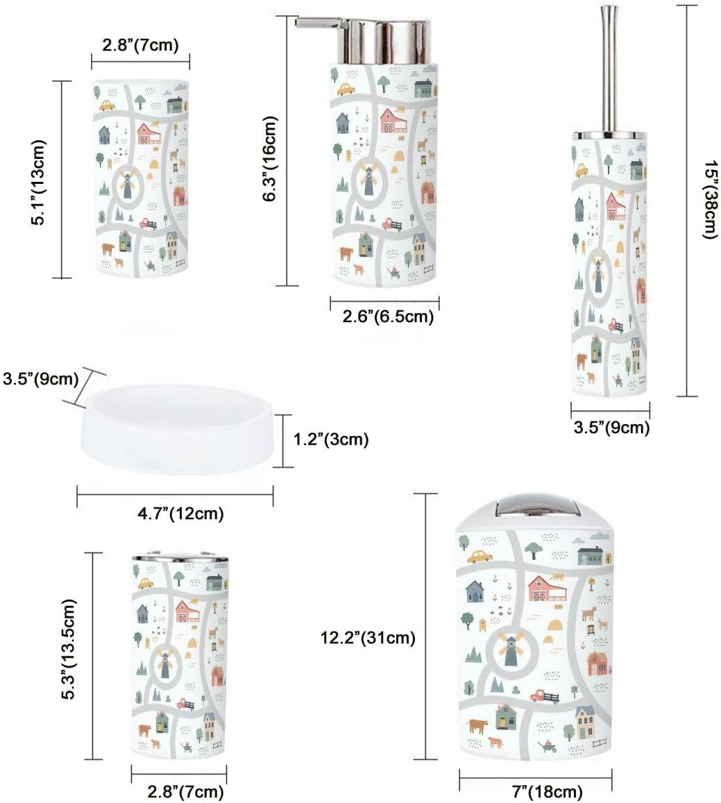 Bathroom Accessories Set 6 Pcs by JBNJANKDAV Create Relaxing Space
