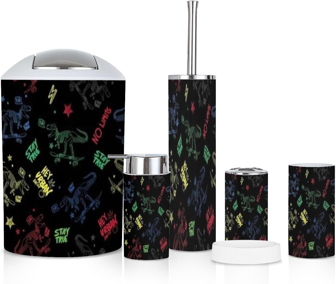 Dinosaur Skateboard Bathroom Set