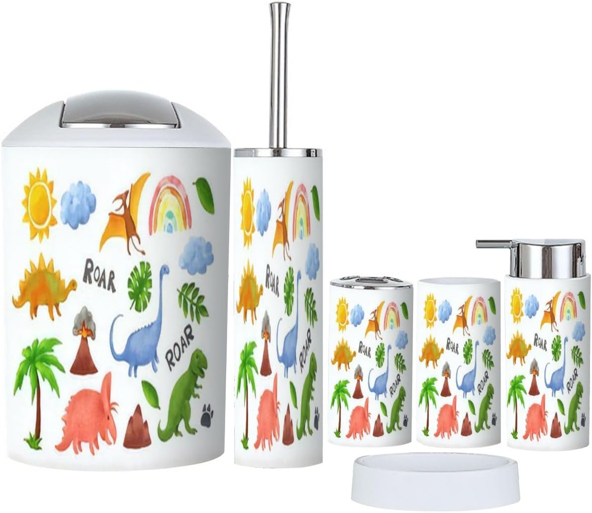 cute dinosaur bathroom set