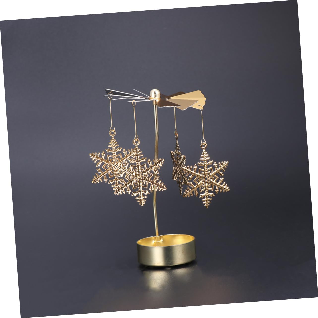 Cabilock Snowflake Rotating Candleholder