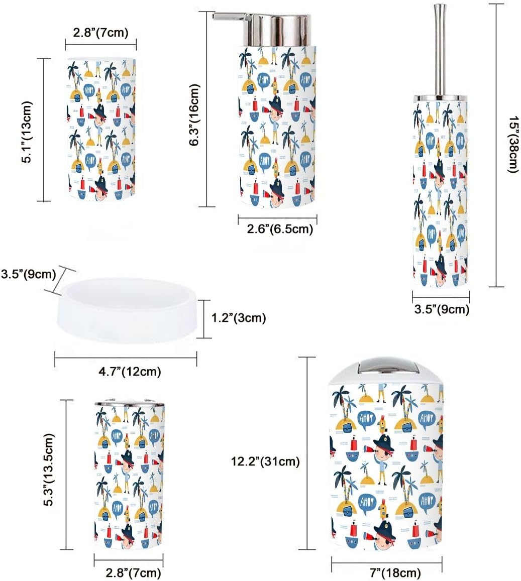 Six-Piece Bathroom Accessories Set