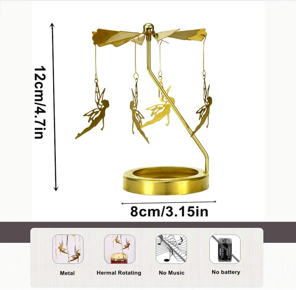 Candlestick Holder with Rotating Function for Jar Candles