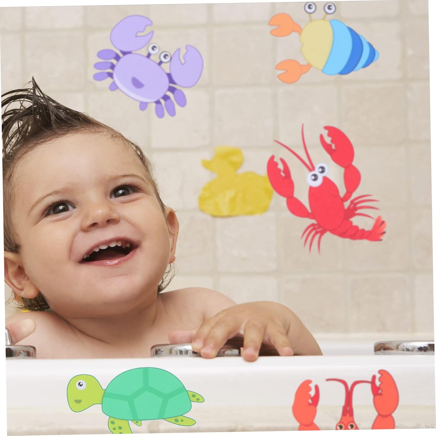 PrettyZoom 1Set Cartoon Ocean Animal Non-Slip Bathroom Stickers