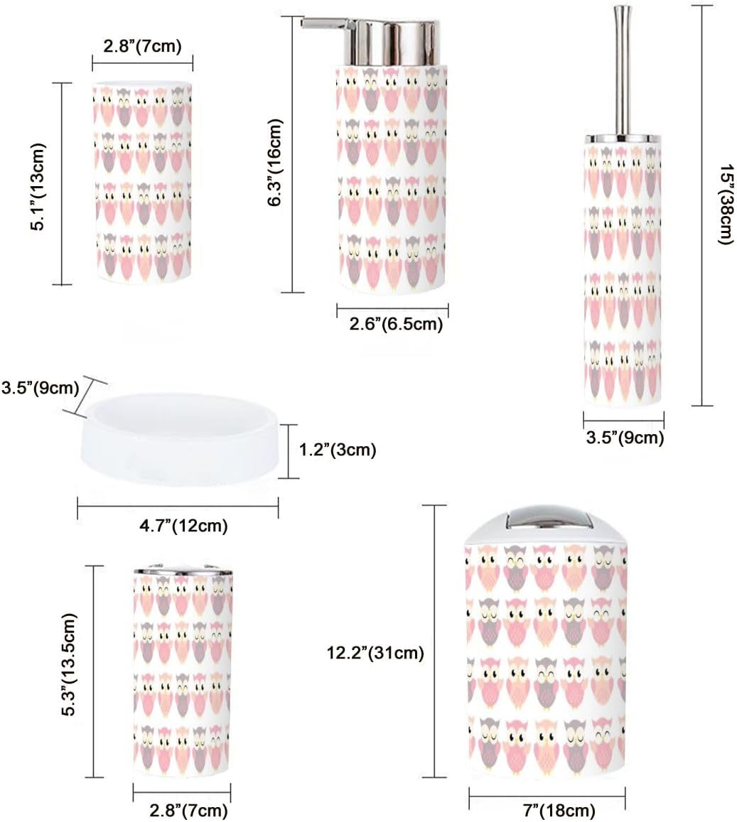 XNGJEMVWXO - Set of 6 Bathroom Accessories