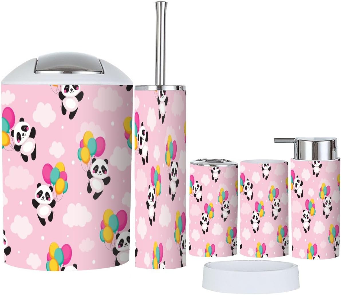 Cute Panda Bath Set