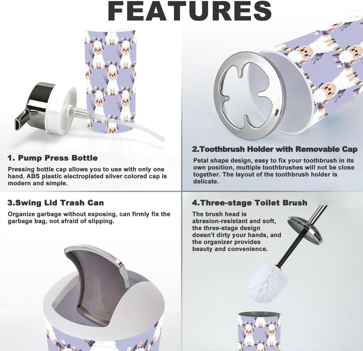 XNGJEMVWXO 6-Piece Cute Decor Set for Kids