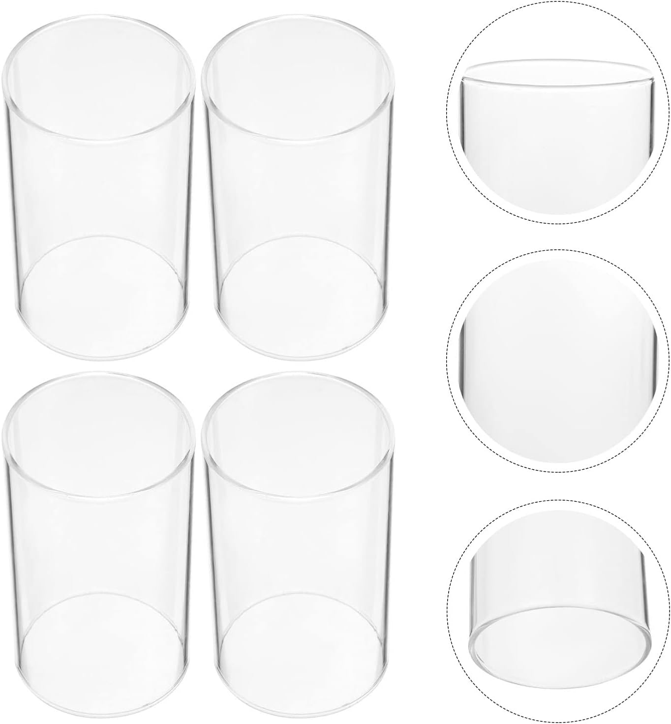 4pc Glass Candle Shade hurricane resistant