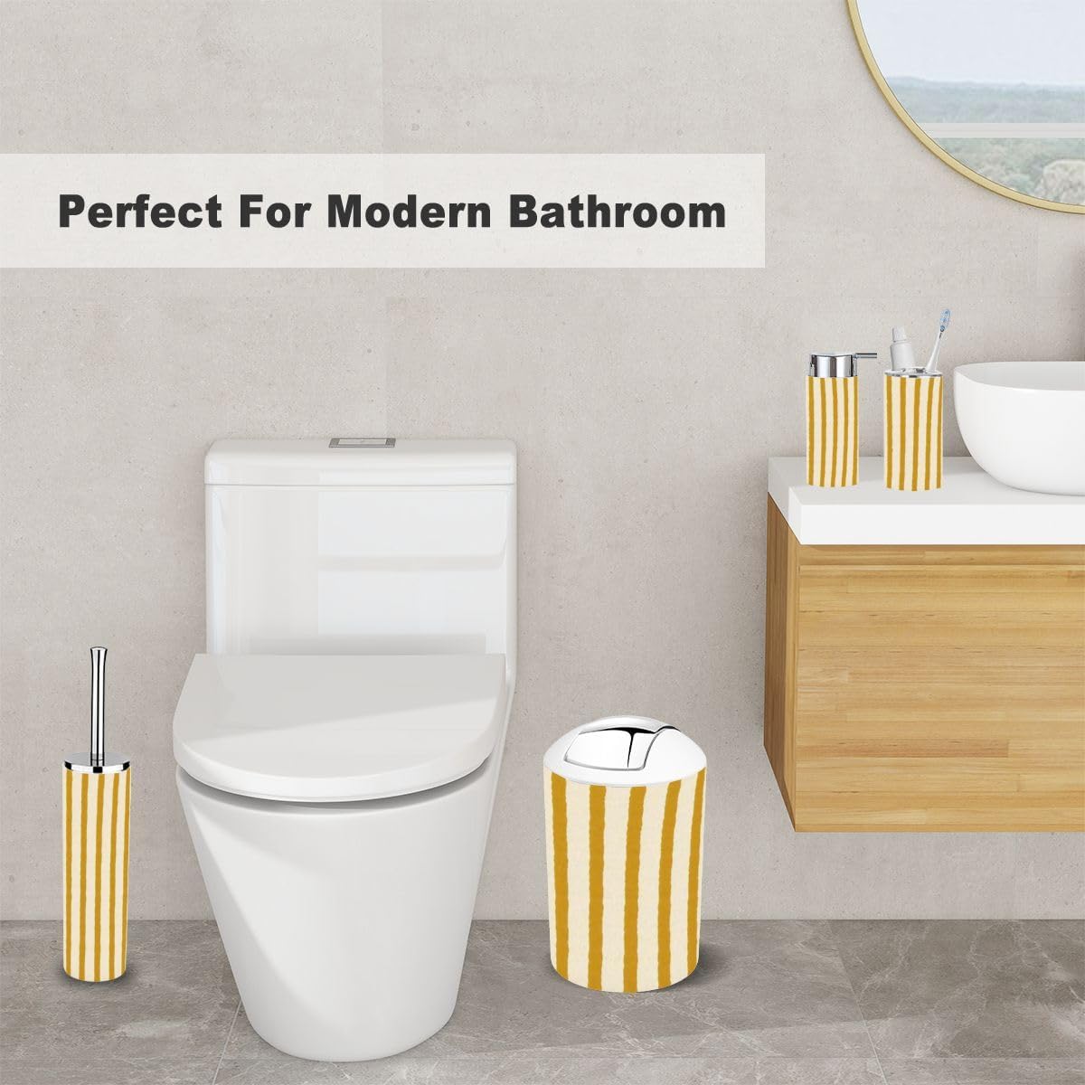 6 Piece Gender Neutral Bathroom Accessory Set