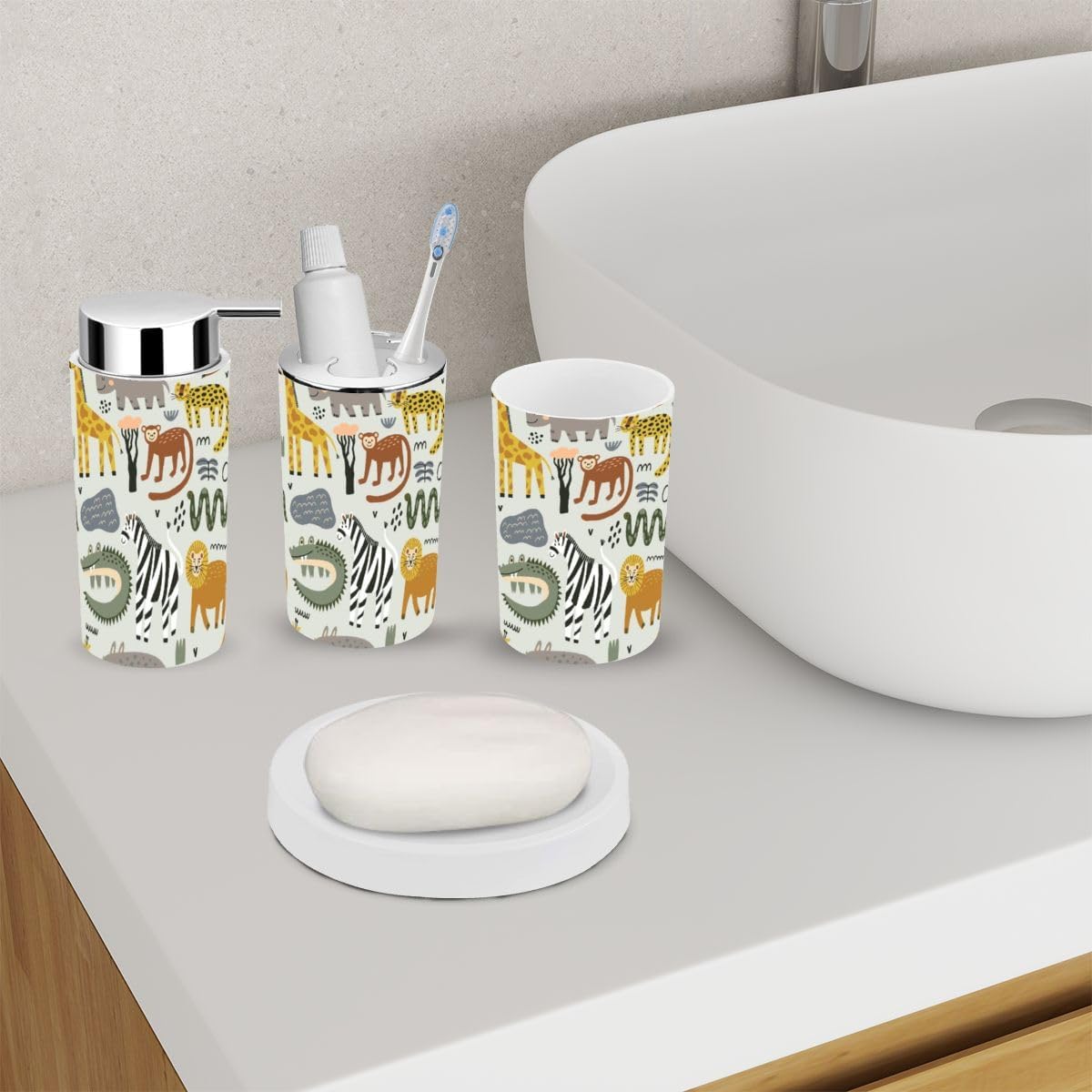 Bathroom Compact Set Modern Style for Home Travel Use