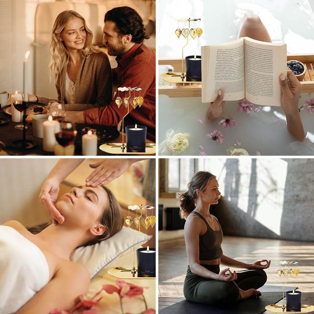 Unique Rotating Scented Candle for Women Mother Sister and Best Friend