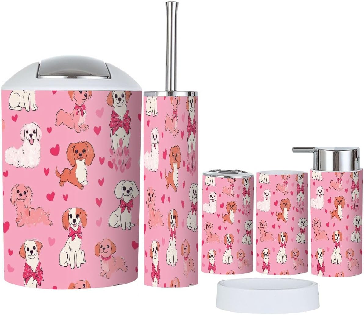 Bathroom 6-Piece Set Boho-Style Organized and Functional