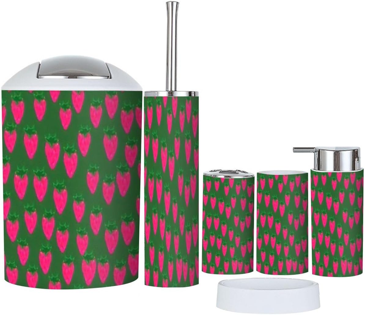 Bath Time Vibrant Sixth Strand 6-Piece Bathroom Accessory Set from XNGJEMVWXO