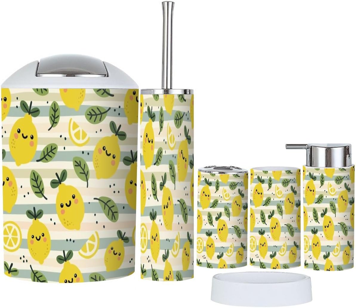 6-Piece Bathroom Accessory Set Durable Stylish for KIDS